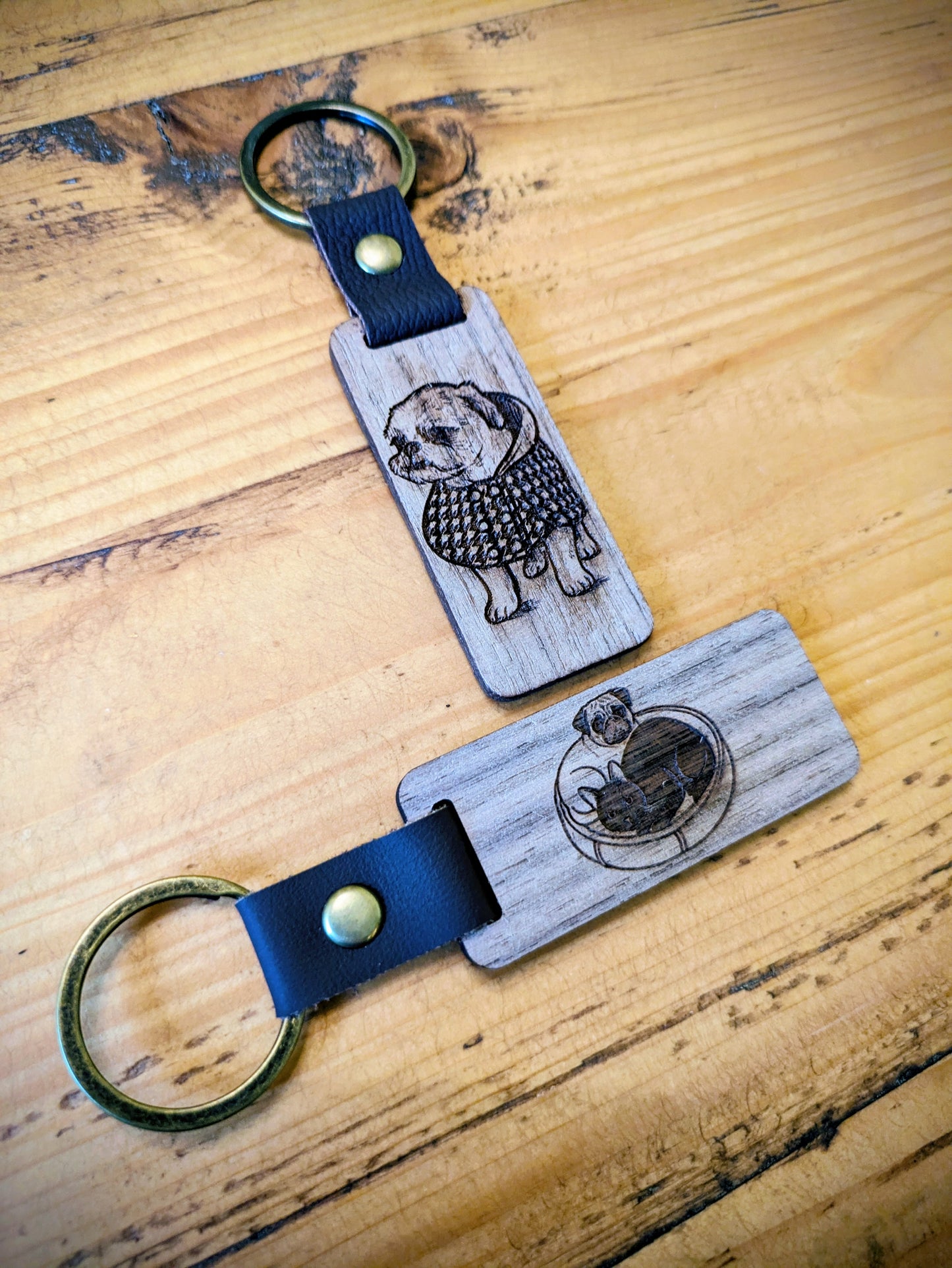 Personalised Wood Keychain