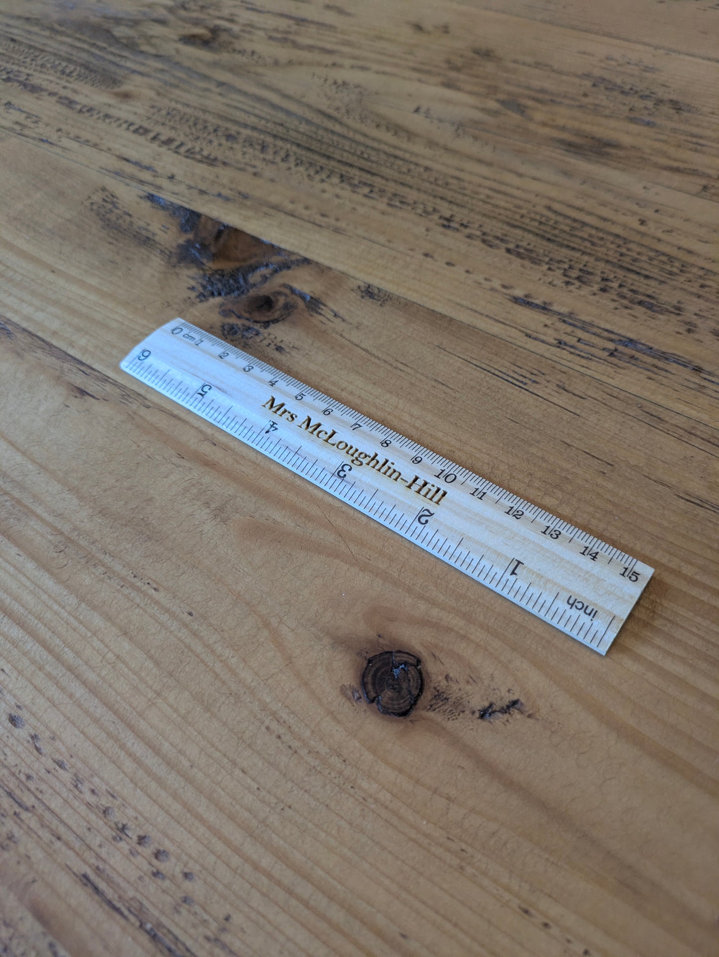Custom Engraved Wooden Ruler (15cm)