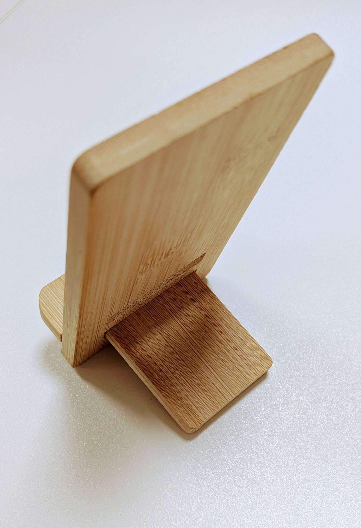 Stylish bamboo phone stand