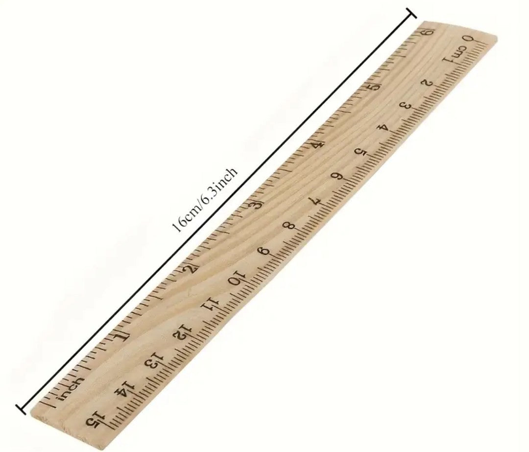 Custom Engraved Wooden Ruler (15cm)
