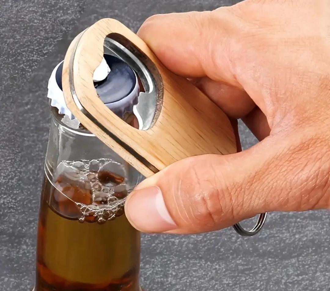 Personalised Wooden Bottle Opener Keychain