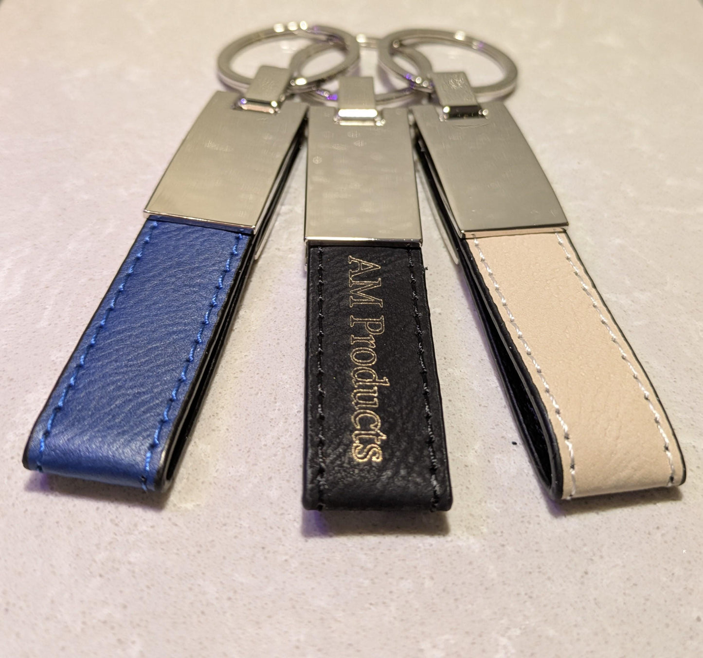 Personalised Leather Keyring