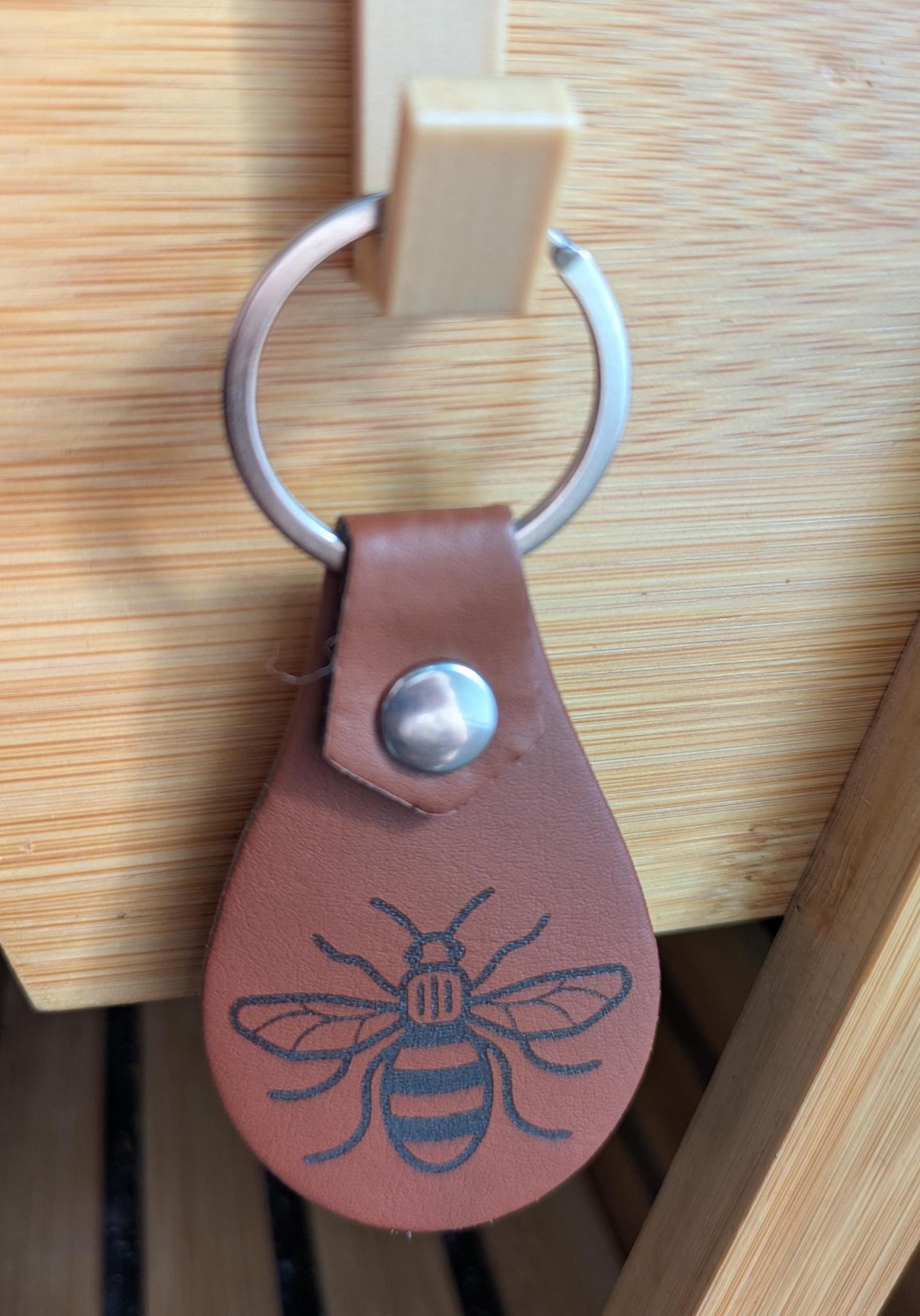 Personalised Faux Leather Keyring