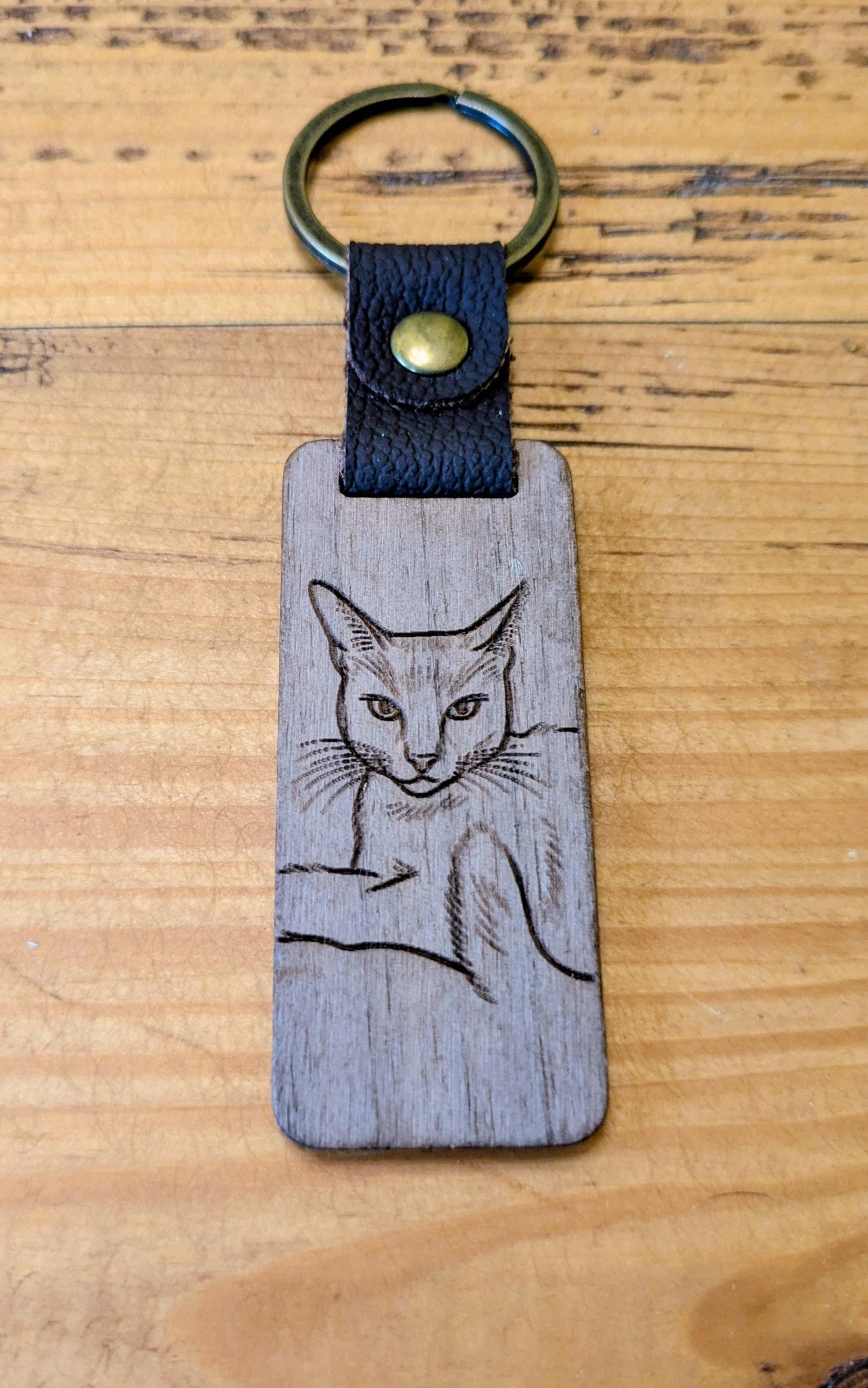 Personalised Wood Keychain