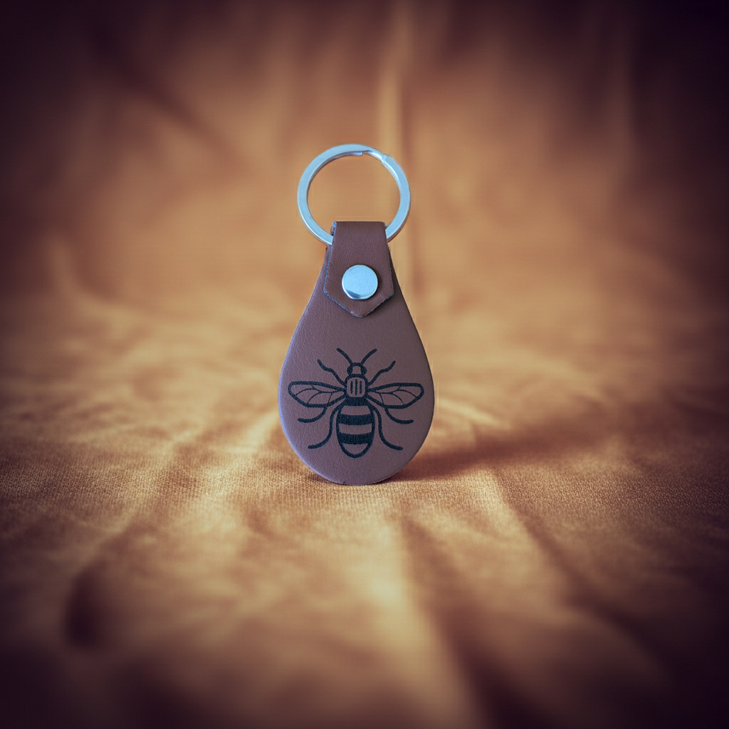 Personalised Faux Leather Keyring