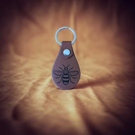 Personalised Faux Leather Keyring