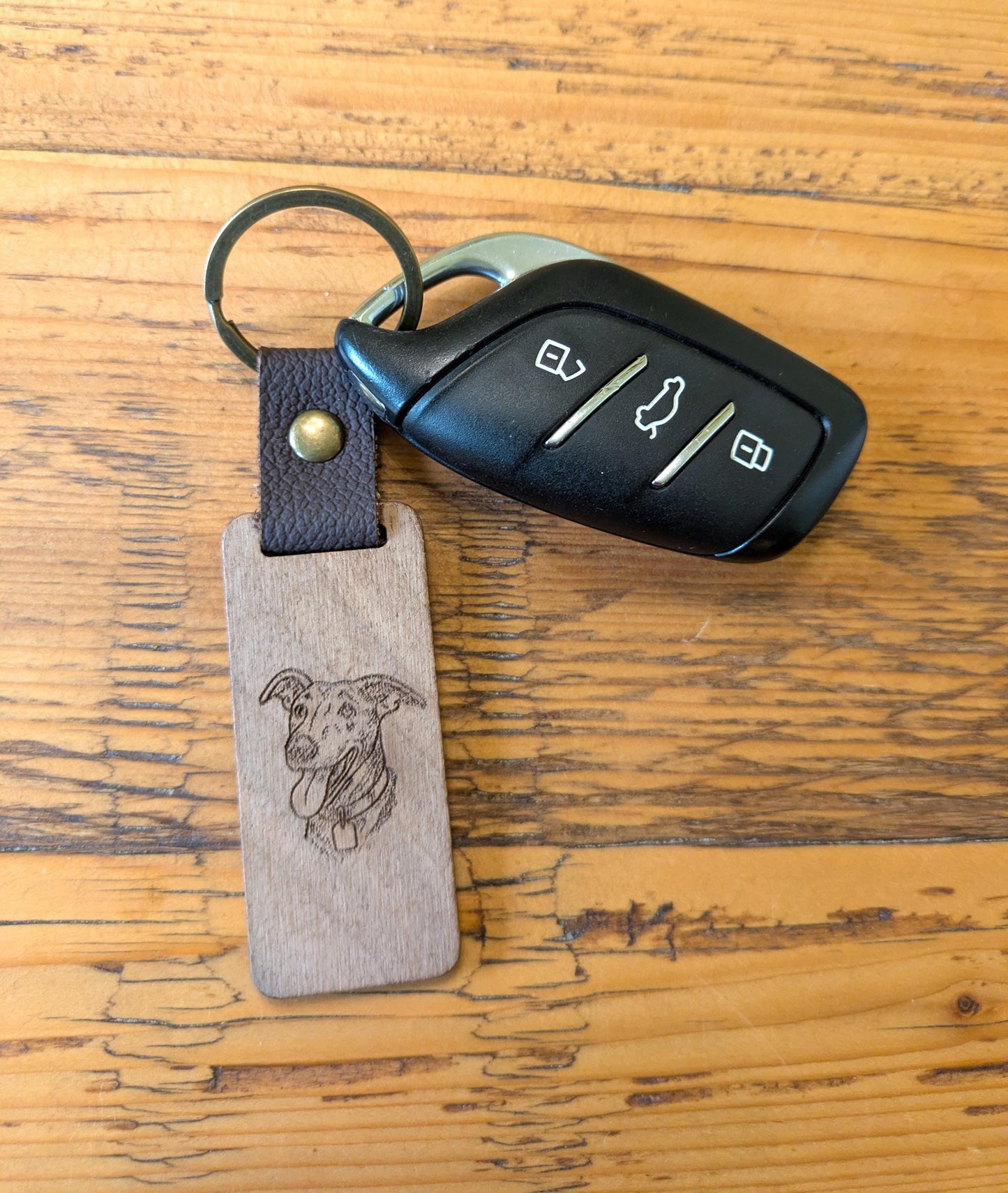 Personalised Wood Keychain