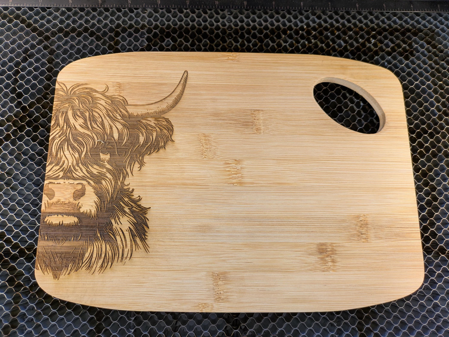 Personalised Animal Bamboo Cutting Board Gift - Engraved Rustic Kitchen Essential
