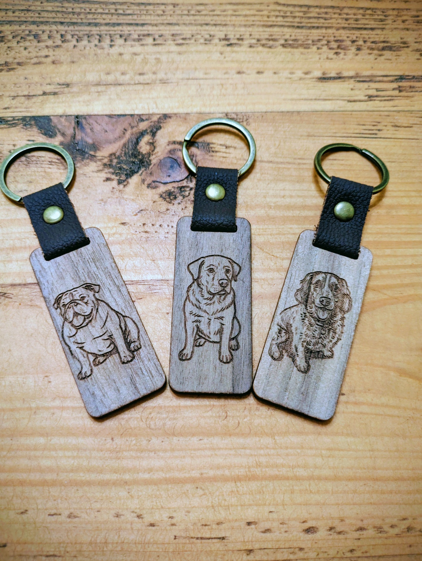 Personalised Wood Keychain