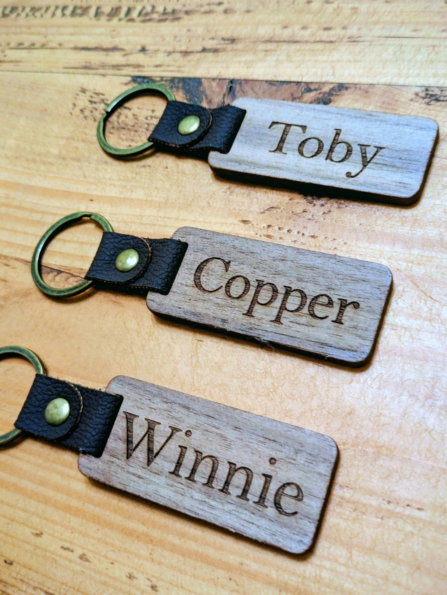 Personalised Wood Keychain