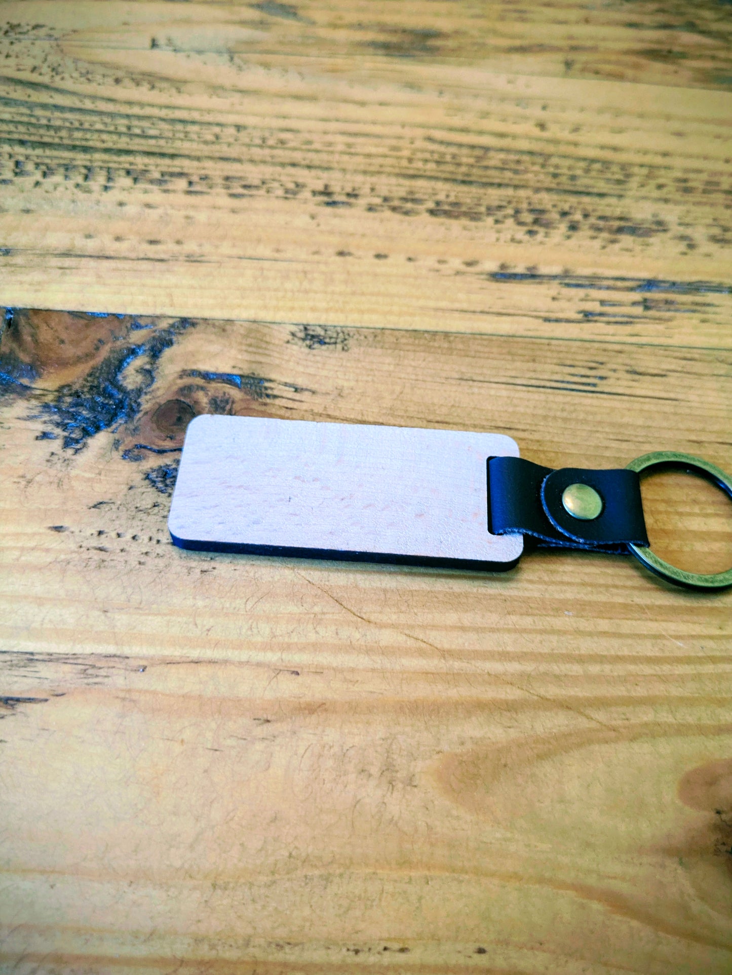 Personalised Light Wood Keychain