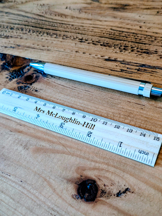 Personalised Eco-Friendly Pen & Ruler Set