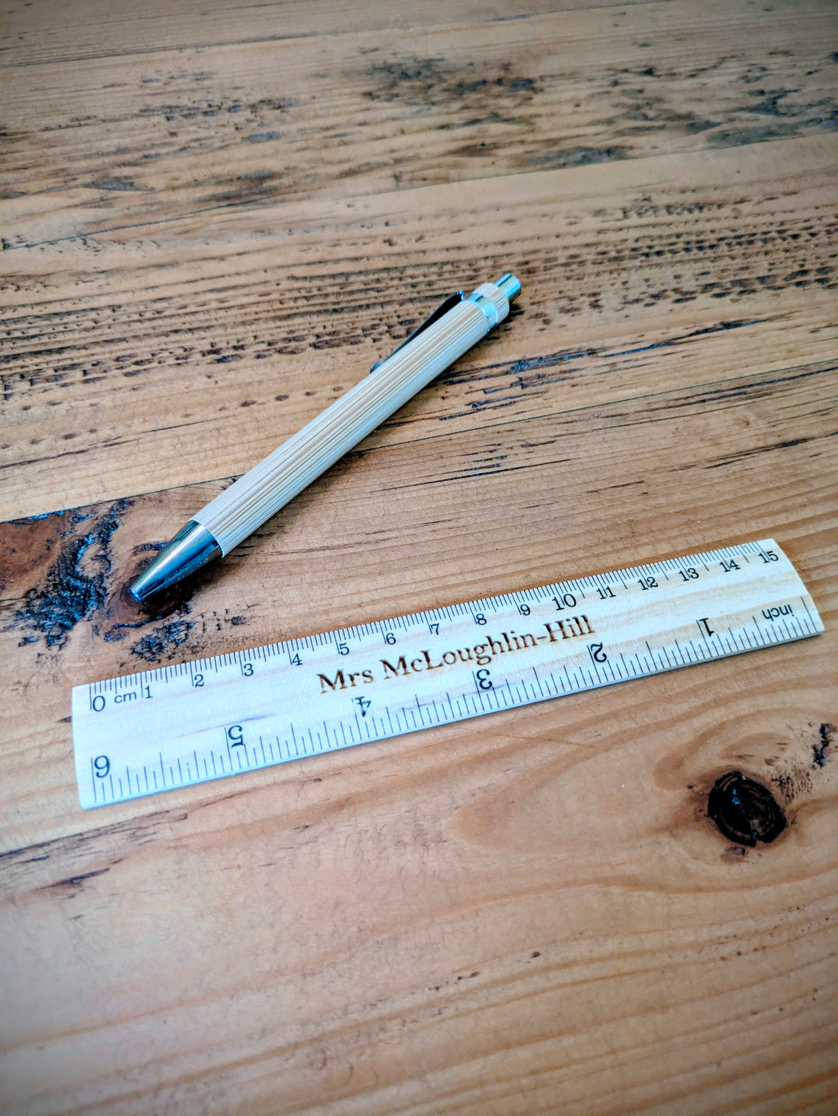 Friendly Ruler Personalised eco-friendly pen ruler set | Bamboo pen, wooden ruler ...