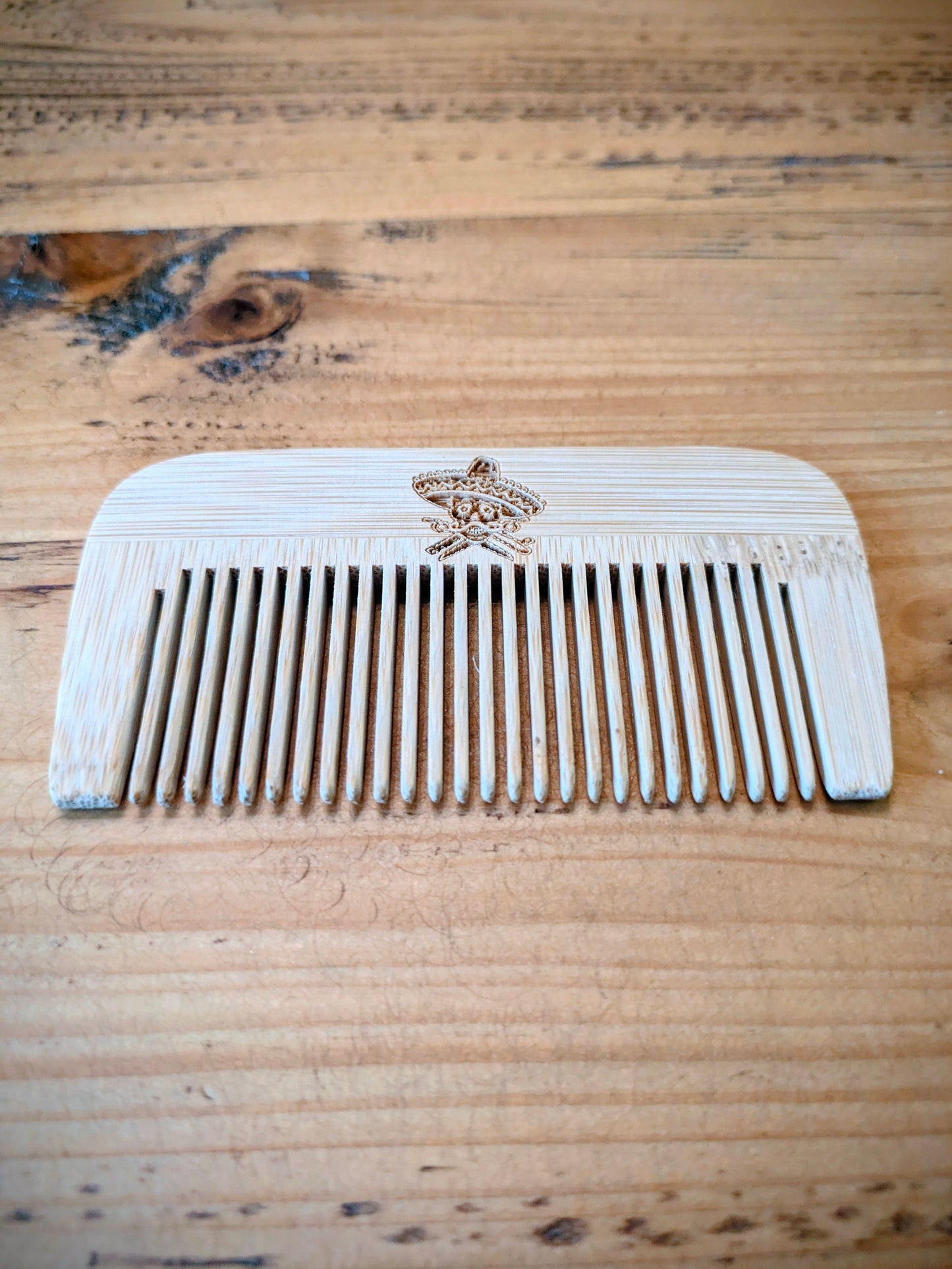 Personalised Bamboo Beard & Hair Comb – Laser Engraved