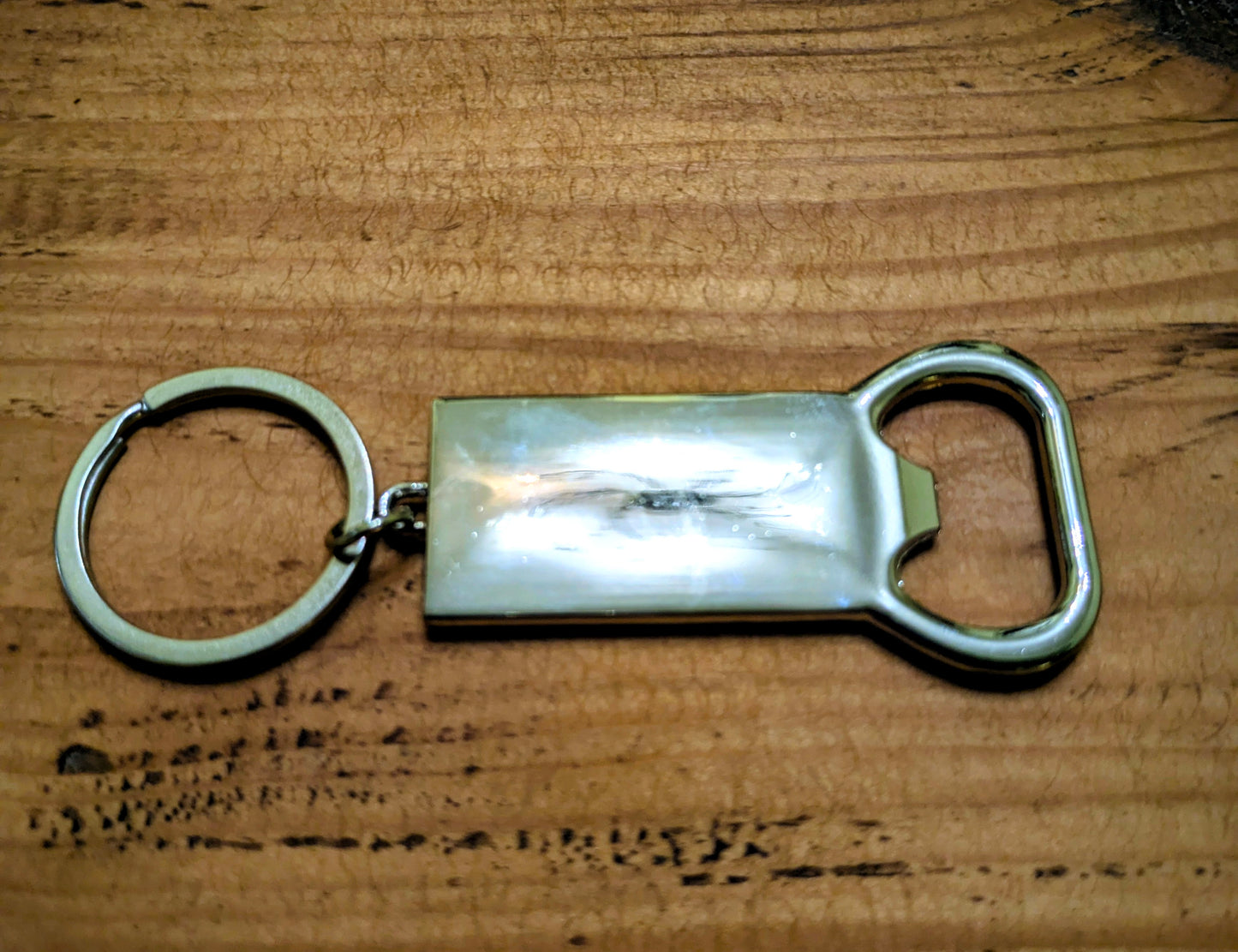 Laser Engraved Bottle Opener Keyring – Wood & Metal