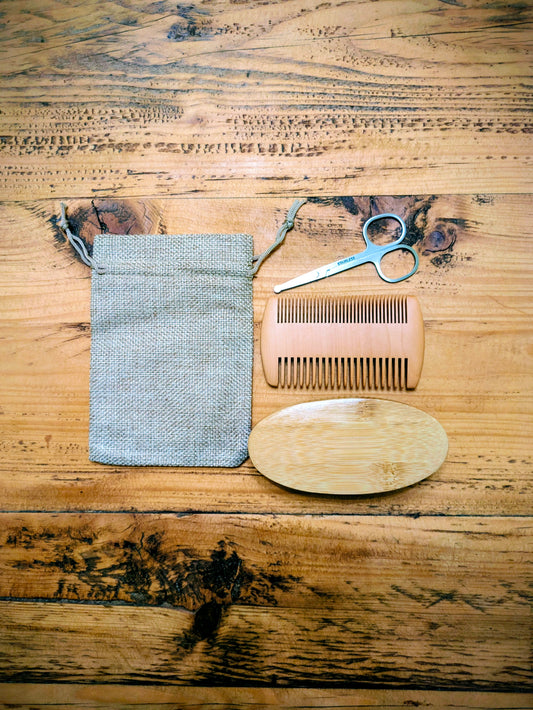 Personalised Bamboo Beard Grooming Set - Ideal Gifts for Beard Care