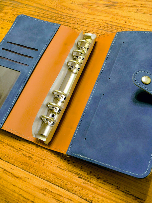 Personalised A5 Reusable Faux Leather Ring Binder Planner