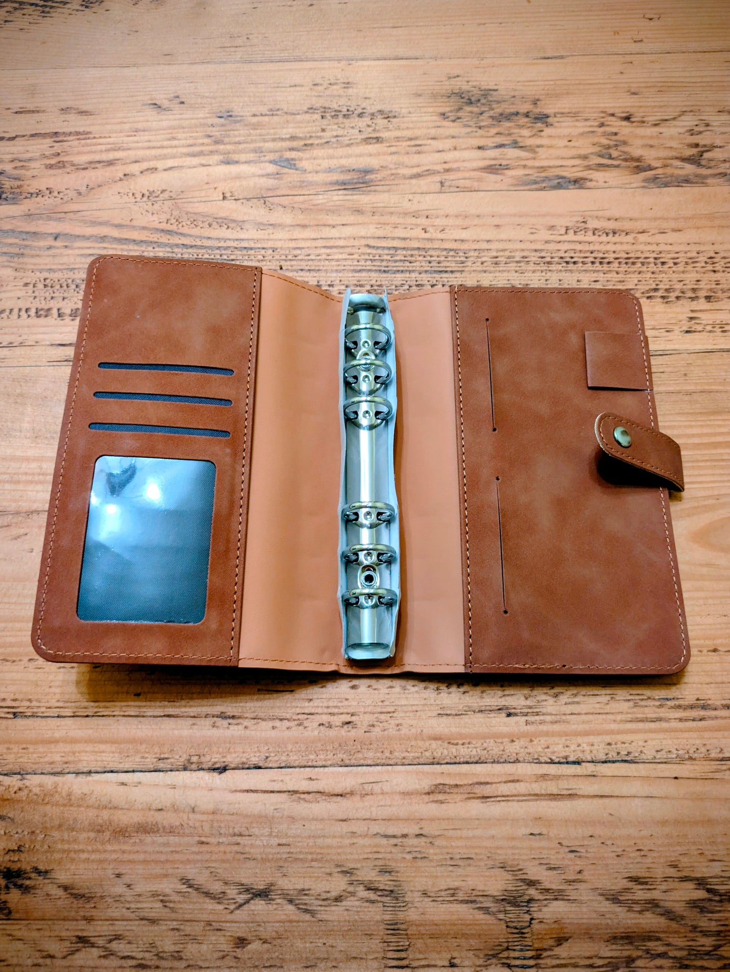 Personalised A5 Reusable Faux Leather Ring Binder Planner