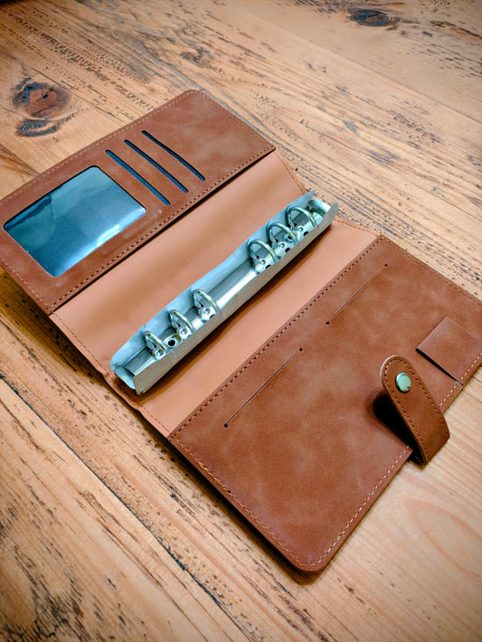 Personalised A5 Reusable Faux Leather Ring Binder Planner