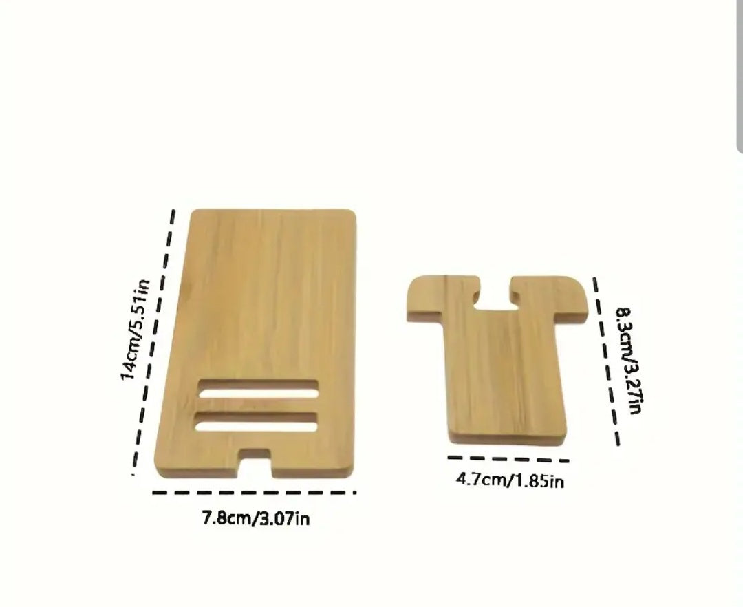 Stylish bamboo phone stand