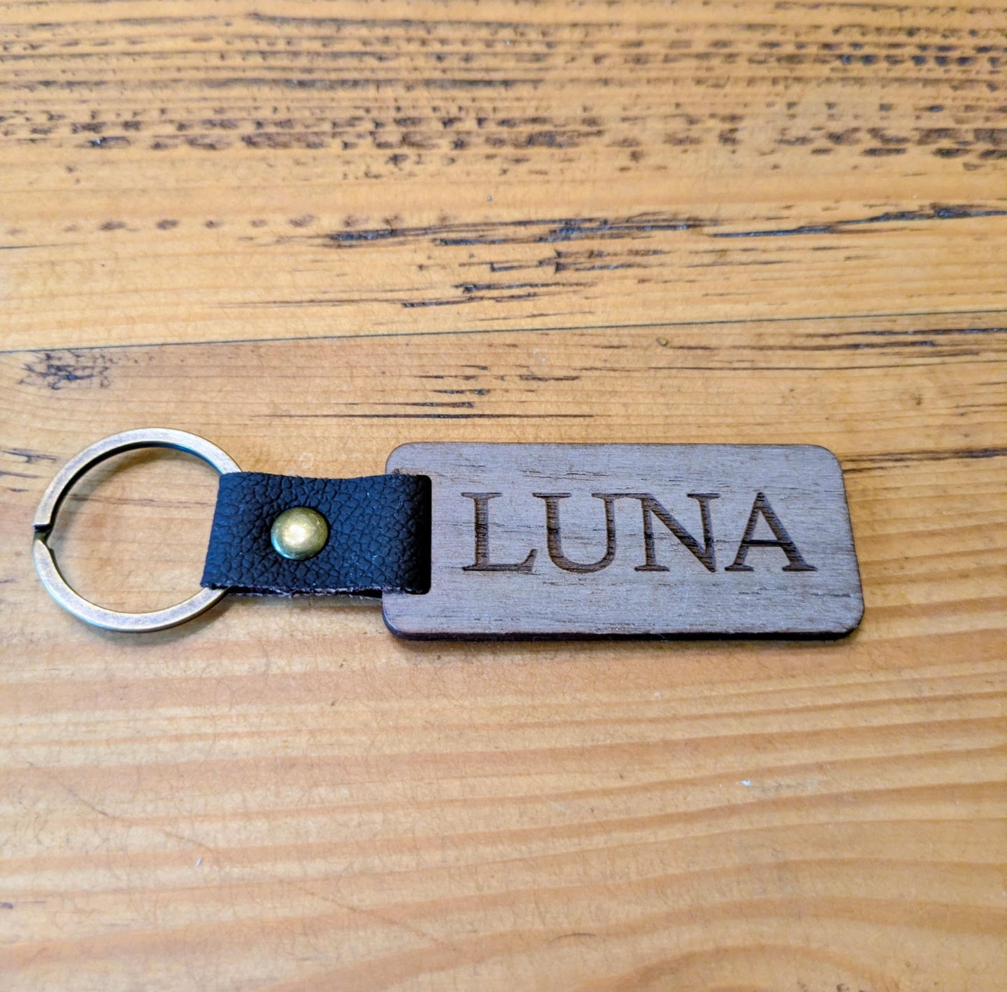 Personalised Wood Keychain