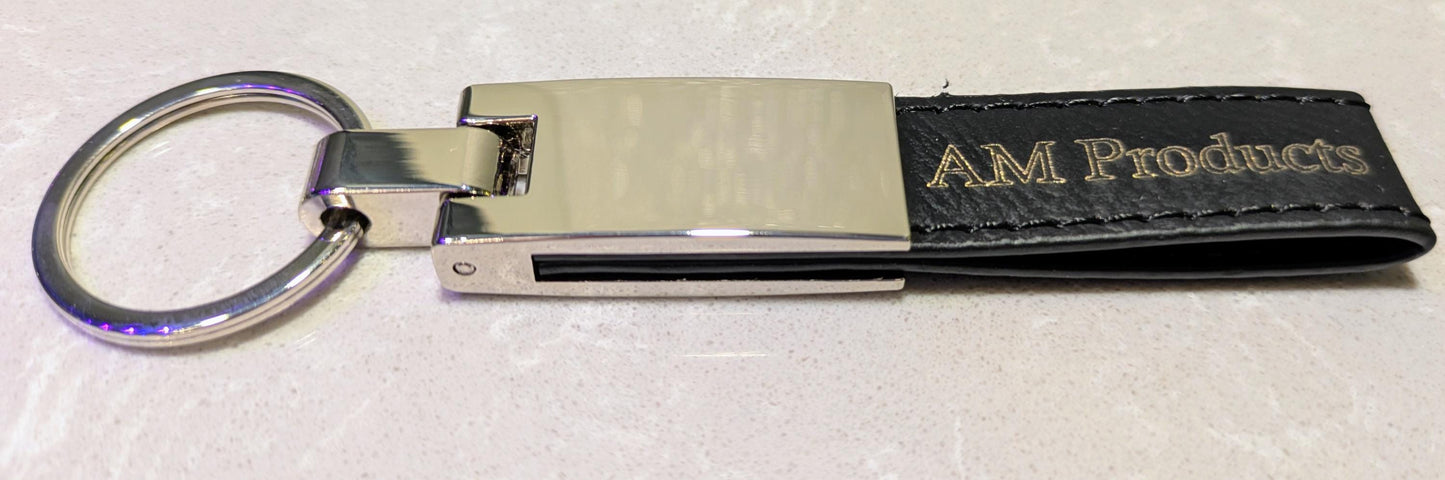 Personalised Leather Keyring