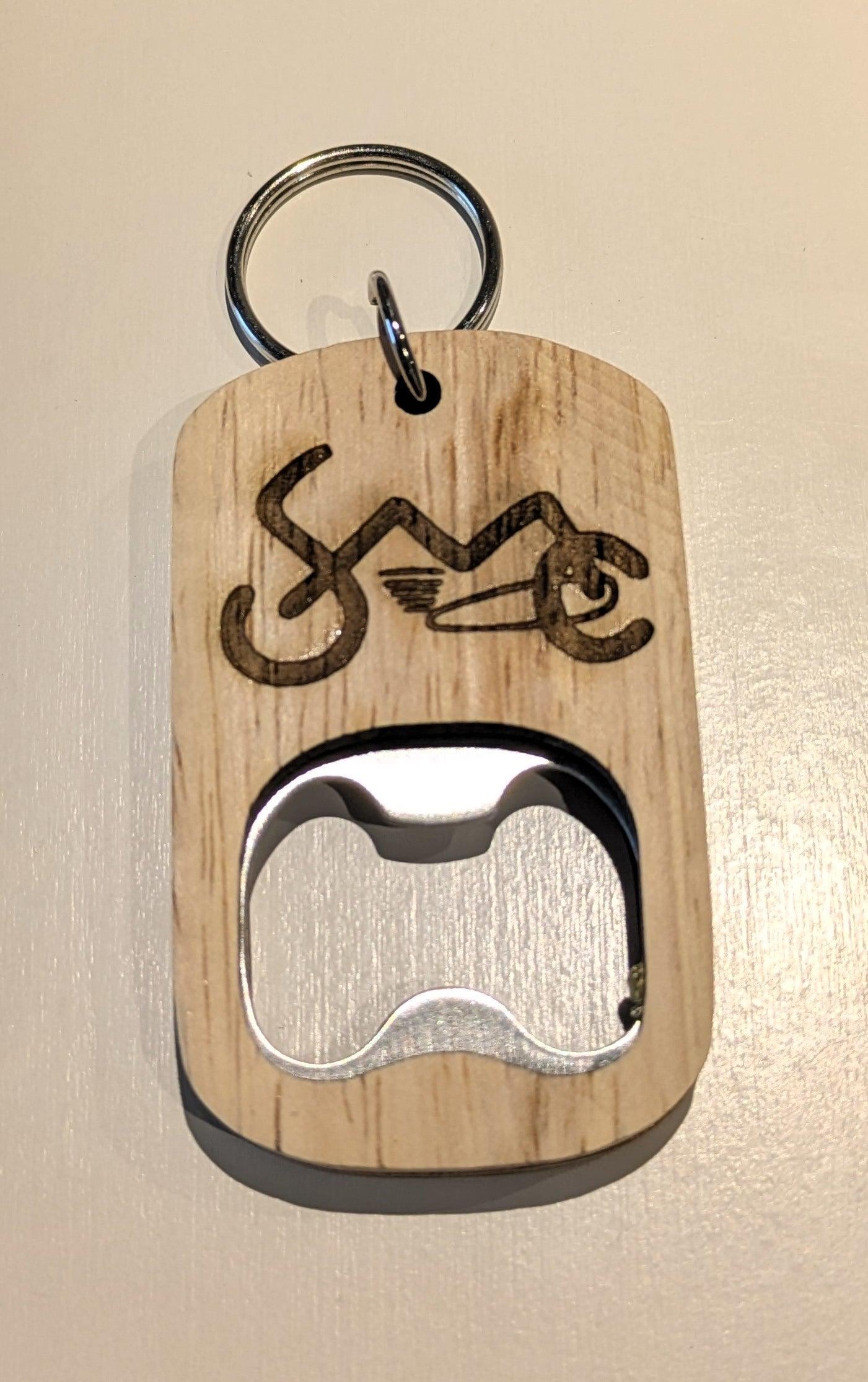 Personalised Wooden Bottle Opener Keychain