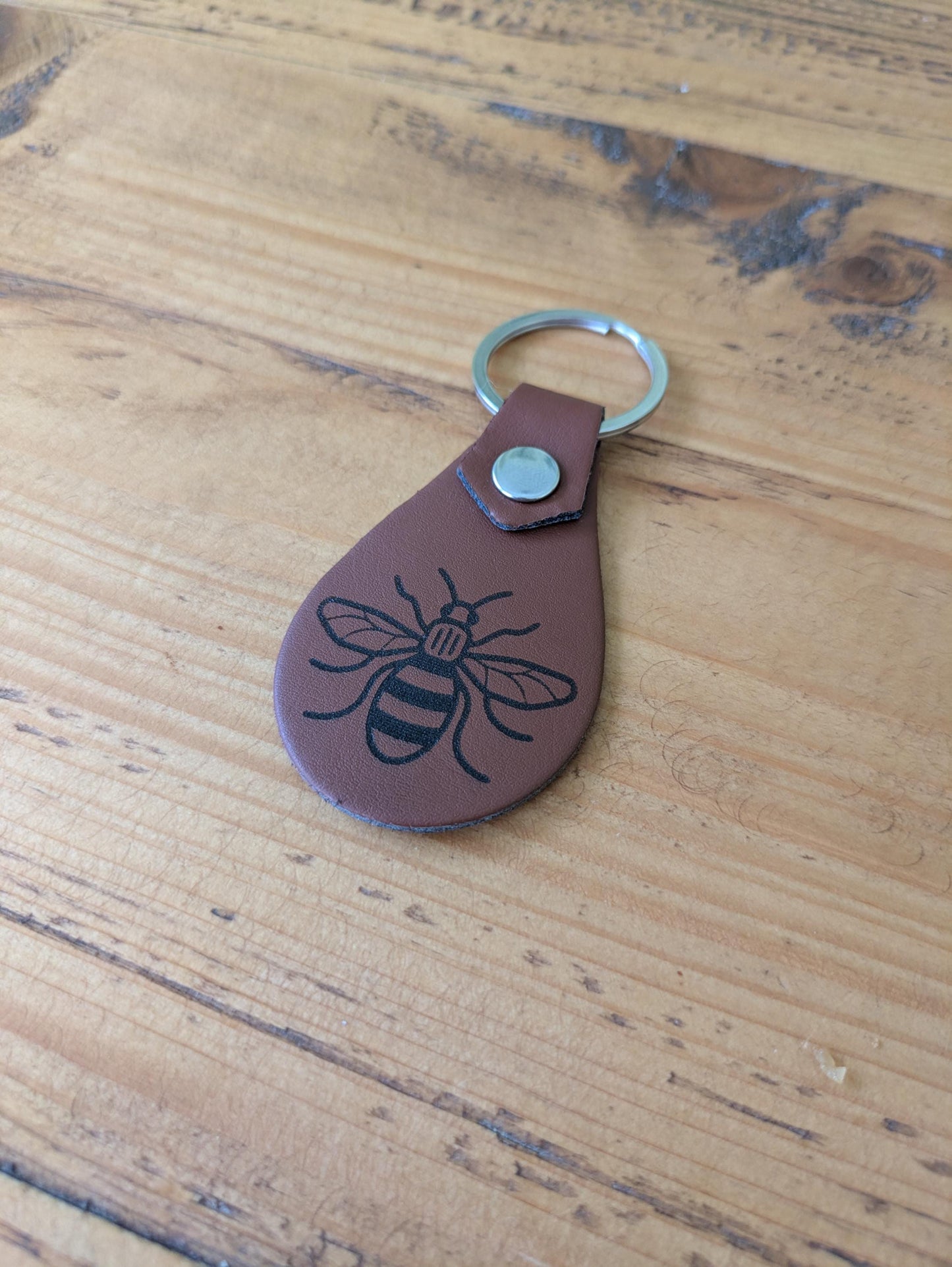 Personalised Faux Leather Keyring