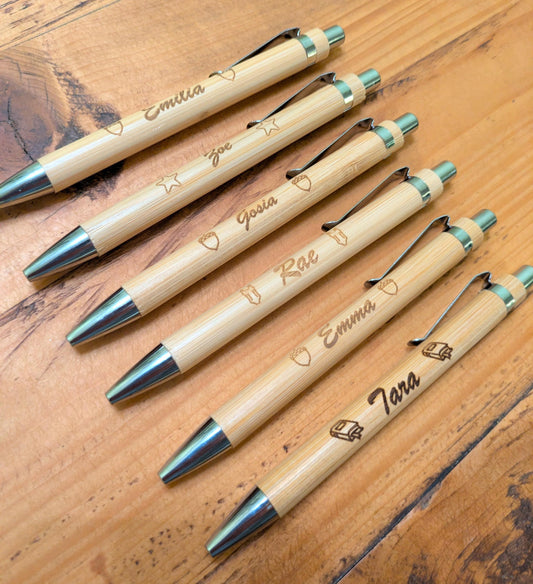 Laser Engraved Wooden Pen