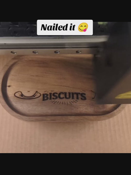 Funny Tea Tray – “Tea Is the Gateway Drug to Biscuits” Engraved Wooden Tray